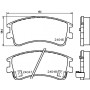 8DB 355 011-141 HELLA Комплект гальмівних колодок дисковий гальм