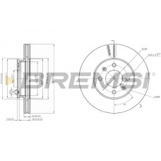 CD7603V BREMSI Гальмівний диск