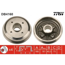 DB4160 TRW Гальмівний барабан