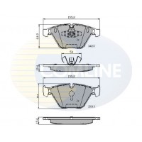 CBP01700 COMLINE Комплект гальмівних колодок дисковий гальм