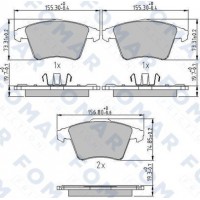 FO 871081 FOMAR Friction Комплект гальмівних колодок дисковий гальм