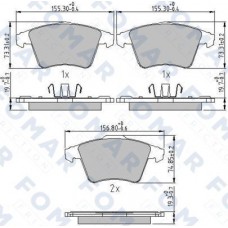 FO 871081 FOMAR Friction Комплект гальмівних колодок дисковий гальм
