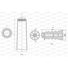 DCK5073.04 OPEN PARTS Пилозахисний комплект амортизатор