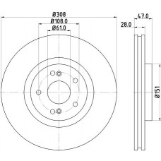 8DD 355 128-891 HELLA Гальмівний диск
