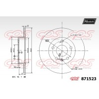 871523 MAXTECH Гальмівний диск