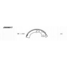J3506017 NIPPARTS Комплект гальмівних колодок