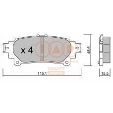 704-17135P IAP QUALITY PARTS Комплект гальмівних колодок дисковий гальм