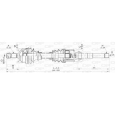 DRS6434.00 OPEN PARTS Привідний вал