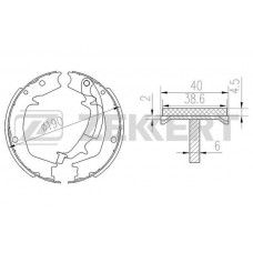 BK-4451 ZEKKERT Комплект гальмівних колодок