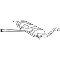 283-243 BOSAL Середній глушник вихлопних газів