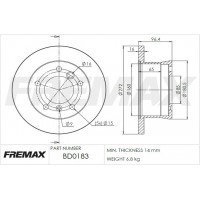 BD0183 FREMAX BRAKE DISC HIGH CARBON