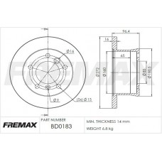 BD0183 FREMAX BRAKE DISC HIGH CARBON