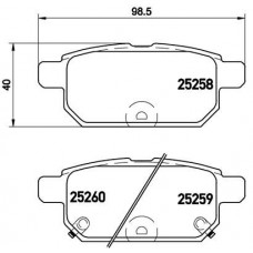 P 79 029 BREMBO Комплект гальмівних колодок дисковий гальм