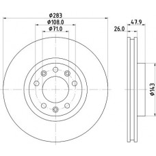 8DD 355 120-481 HELLA Гальмівний диск