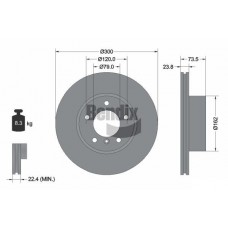BDS1098HC BENDIX Braking Гальмівний диск