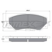 TX 14-72 TOMEX Brakes Комплект гальмівних колодок дисковий гальм