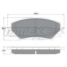 TX 14-72 TOMEX Brakes Комплект гальмівних колодок дисковий гальм