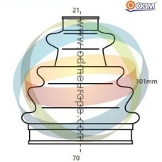 21-990101 Multiparts Комплект пыльника, Привідний вал