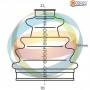 21-990101 Multiparts Комплект пыльника, Привідний вал
