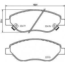 8DB 355 025-631 HELLA PAGID Комплект гальмівних колодок дисковий гальм