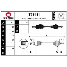 T58411 EAI Привідний вал