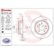 08.5174.34 BREMBO Гальмівний диск