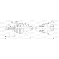 DRS6213.00 OPEN PARTS Привідний вал