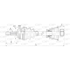 DRS6213.00 OPEN PARTS Привідний вал