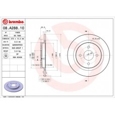 08.A288.10 BREMBO Гальмівний диск