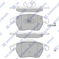SP2098A Hi-Q Комплект гальмівних колодок дисковий гальм
