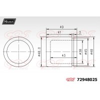 72948025 MAXTECH Поршень корпус скоби гальма