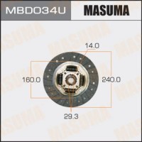 MBD034U MASUMA Диск зчеплення