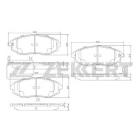 BS-1313 ZEKKERT КомплеК т гальмівних колодок, дискове гальмо