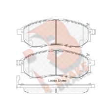 RB1876 R BRAKE Комплект гальмівних колодок дисковий гальм