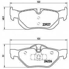 P 06 038 BREMBO Комплект гальмівних колодок дисковий гальм