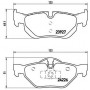P 06 038 BREMBO Комплект гальмівних колодок дисковий гальм