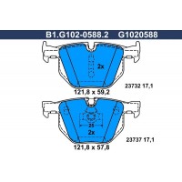 B1.G102-0588.2 GALFER Комплект гальмівних колодок дисковий гальм