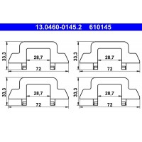 13.0460-0145.2 ATE Комплектуючі колодки дискового гальма