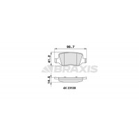 AA0047 BRAXIS Комплект гальмівних колодок дисковий гальм