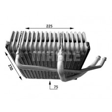 AE 44 000S MAHLE Випарник кондиціонера