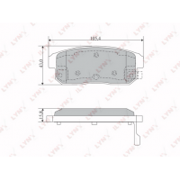 BD-5719 LYNXauto Комплект гальмівних колодок дисковий гальм
