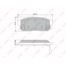 BD-5719 LYNXauto Комплект гальмівних колодок дисковий гальм
