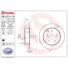 08.A714.11 BREMBO Гальмівний диск