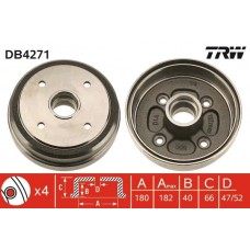 DB4271 TRW Гальмівний барабан