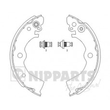 J3501042 NIPPARTS Комплект гальмівних колодок