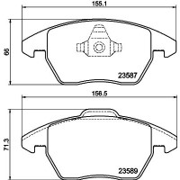 MDB3022 MINTEX Комплект гальмівних колодок дисковий гальм