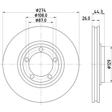 8DD 355 116-741 HELLA Гальмівний диск