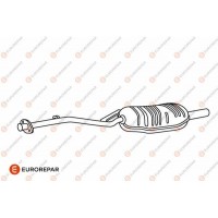 E12872P EUROREPAR Глушник вихлопних газів кінцевий