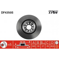 DF4350S TRW Гальмівний диск