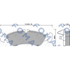 FO 627781 FOMAR Friction Комплект гальмівних колодок дисковий гальм